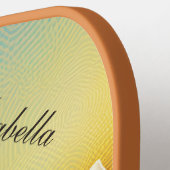  Kleurrijke abstracte golven en bergen Pickleball Paddle (Links Detail)