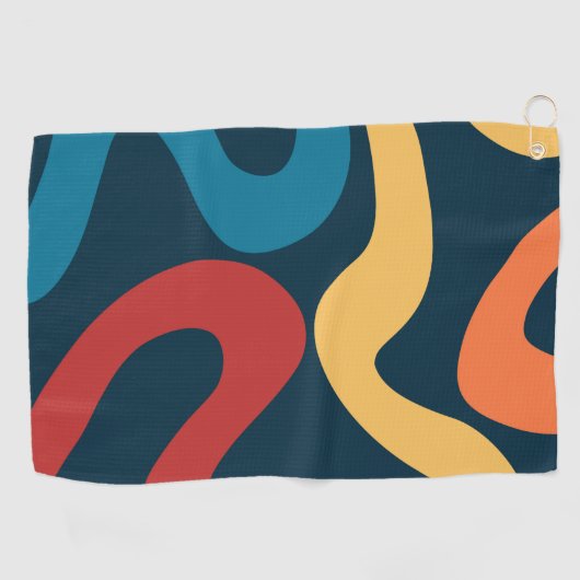 Kleurrijke abstracte golven golfhanddoek (Horizontaal)