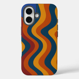 Kleurrijke Abstracte Golven Hoesje-Mate iPhone 16 Hoesje