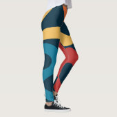 Kleurrijke abstracte golven leggings (Rechts)