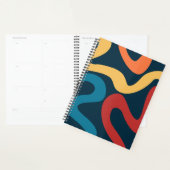 Kleurrijke abstracte golven planner (Display)