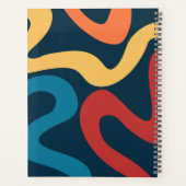 Kleurrijke abstracte golven planner (Achterkant)
