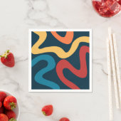 Kleurrijke abstracte golven servet (Insitu)