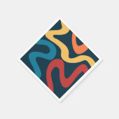 Kleurrijke abstracte golven servet (Hoek)