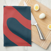 Kleurrijke abstracte golven theedoek (Quarter Fold)