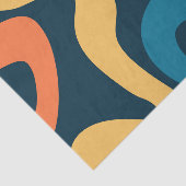 Kleurrijke abstracte golven tissuepapier (Detail)