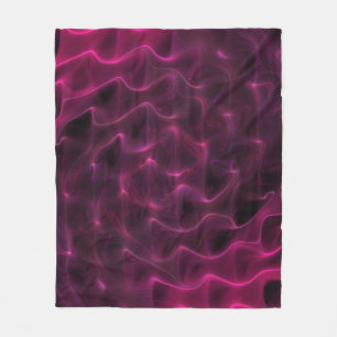 Kleurrijke Abstracte golven zwarte achtergrond Fleece Deken
