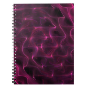 Kleurrijke Abstracte golven zwarte achtergrond Notitieboek