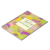 Kleurrijke Abstracte gouden cirkel Notitieboek (Linkerzijde)