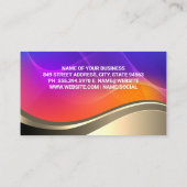 Kleurrijke Abstracte Gradiënt Barberpaal Visitekaartje (Achterkant)