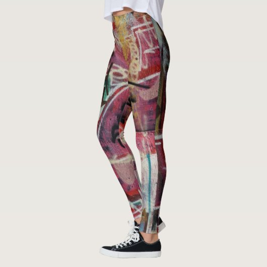 Kleurrijke Abstracte Graffiti Street Art Leggings (Links)
