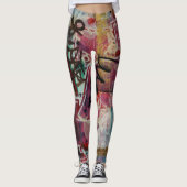 Kleurrijke Abstracte Graffiti Street Art Leggings (Voorkant)