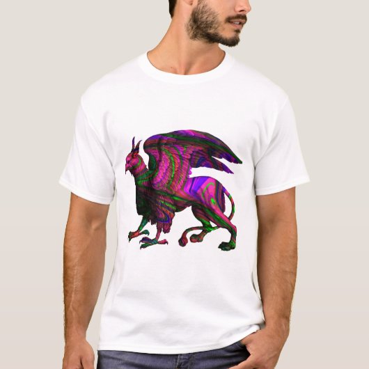 Kleurrijke Abstracte Griffin Infinity Active T-shi T-shirt (Voorkant)