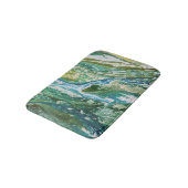 Kleurrijke abstracte groene blauwe turquoise water badmat (Gekanteld)