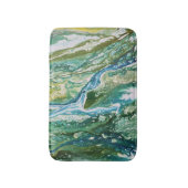 Kleurrijke abstracte groene blauwe turquoise water badmat (Voorkant Verticaal)