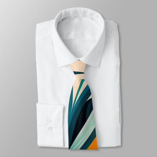 Kleurrijke abstracte groene gemengde textuur stropdas (Gebonden)