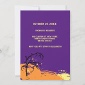 Kleurrijke Abstracte Halloween Party Kaart (Achterkant)