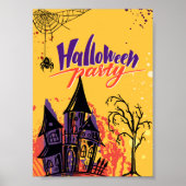 Kleurrijke Abstracte Halloween Party Poster (Voorkant)