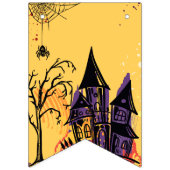 Kleurrijke Abstracte Halloween Party Vlaggetjes (Eerste vlag)