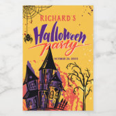 Kleurrijke Abstracte Halloween Party Voedselcontainer Etiket (Enkel label)