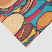 Kleurrijke Abstracte hamburger met levendige tinte Tissuepapier (Detail)