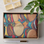 Kleurrijke Abstracte hamburger met levendige tinte Tissuepapier (Geschenk)