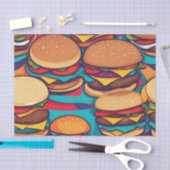 Kleurrijke Abstracte hamburger met levendige tinte Tissuepapier (Craft)