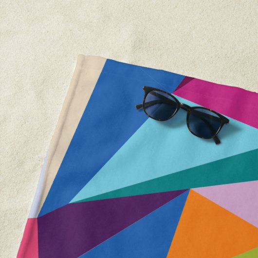 Kleurrijke Abstracte handdoek met aangepaste tekst (In situ)