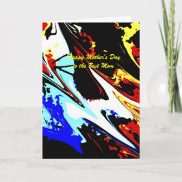 Kleurrijke Abstracte Happy Moederdag Moeder Groet Kaart