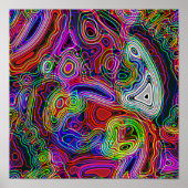 Kleurrijke Abstracte heldere Neon Lights Poster (Voorkant)