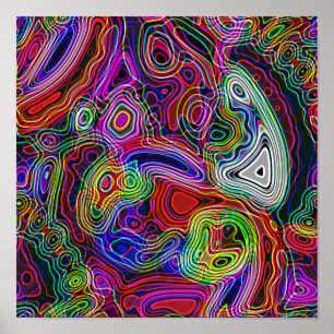 Kleurrijke Abstracte heldere Neon Lights Poster