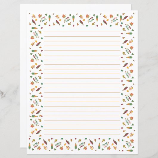 Kleurrijke Abstracte herfst lekt papier (Voorkant / Achterkant)