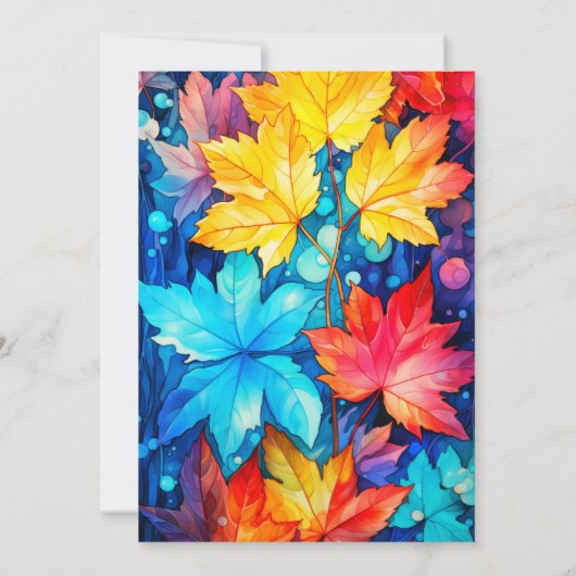 Kleurrijke Abstracte herfstvakantie Verjaardagsfee Kaart (Achterkant)