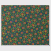 Kleurrijke Abstracte Hippie Cute Rode Groene Etnis Cadeaupapier (Vlak)