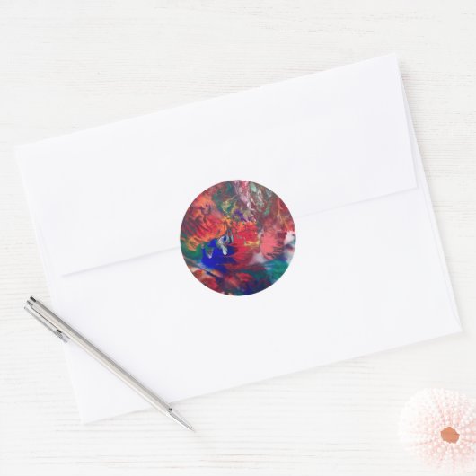 Kleurrijke Abstracte Hippie Rainbow Sticker Labels (Envelop)