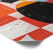 Kleurrijke Abstracte Hondenbloemen Kwekerij Schild Poster (Hoek)