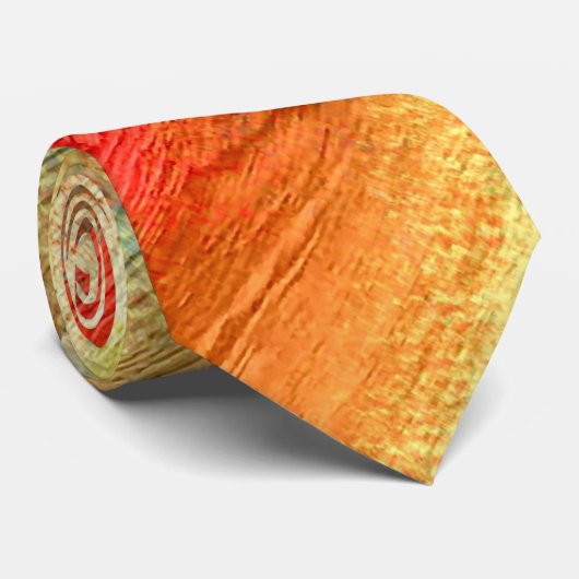 Kleurrijke Abstracte houten korrel #2 Stropdas (Opgerold)