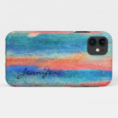 Kleurrijke Abstracte houten korrel #3 Case-Mate iPhone Case (Achterkant (horizontaal))