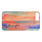 Kleurrijke Abstracte houten korrel #4 Case-Mate iPhone Case (Achterkant (Horizontaal))