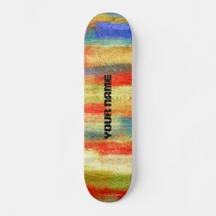 Kleurrijke Abstracte houten korrel Persoonlijk Skateboard