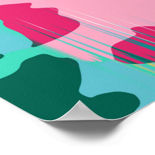 Kleurrijke Abstracte huidachtergrond van luipaarde Poster (Hoek)