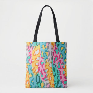 Kleurrijke Abstracte huidachtergrond van luipaarde Tote Bag