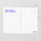 Kleurrijke Abstracte Hummingbird Change of Address Briefkaart (Achterkant)