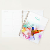 Kleurrijke Abstracte Hummingbird Gepersonaliseerd Planner (Display)