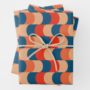 Kleurrijke Abstracte illusie thema retro Vintage Inpakpapier Vel