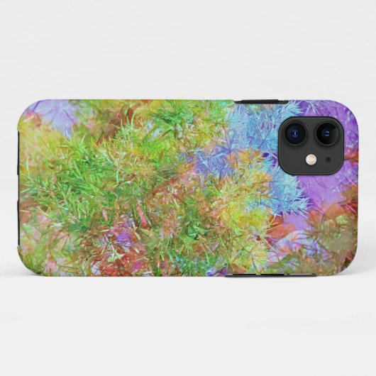 Kleurrijke Abstracte Illusion Tree Art Phone Case (Achterkant (horizontaal))
