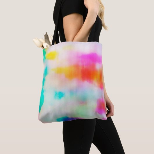  kleurrijke abstracte illustratieachtergrond. tote bag (Dichtbij)
