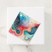 Kleurrijke Abstracte Ink Art Gift Labels (In situ)