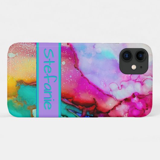 Kleurrijke Abstracte inkt Case-Mate iPhone Case (Achterkant (horizontaal))