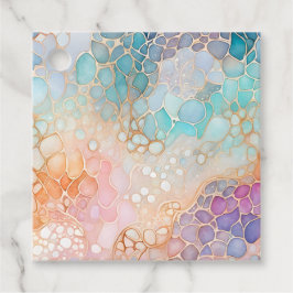 Kleurrijke Abstracte Inkt Kunst Cadeaublaadjes Bedankjes Labels